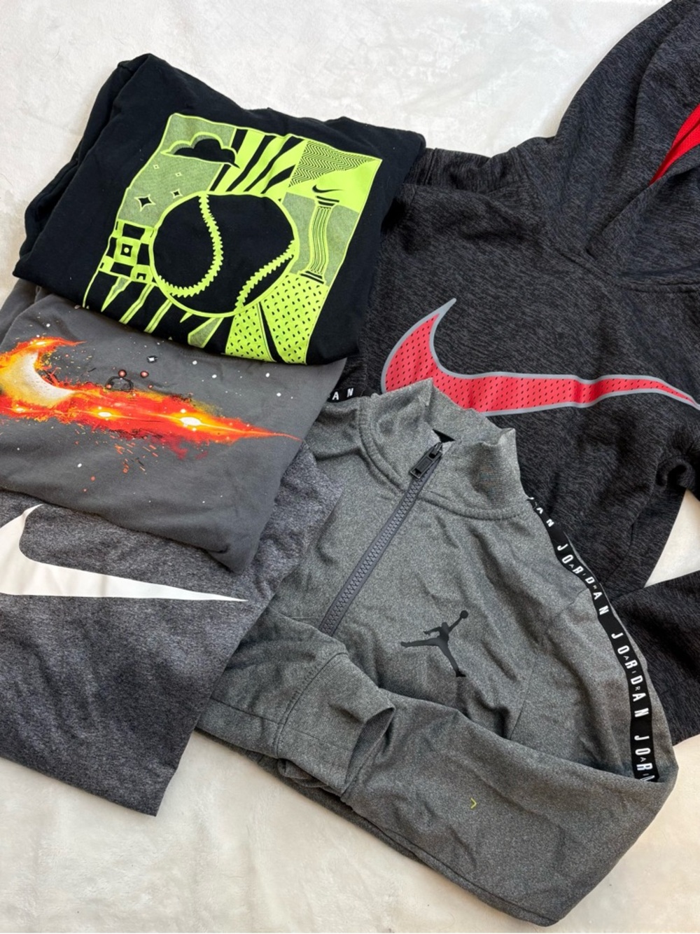 Nike Boys Lot Long Sleeve Tshirts Track Jacket Hoodie Size 7 Large